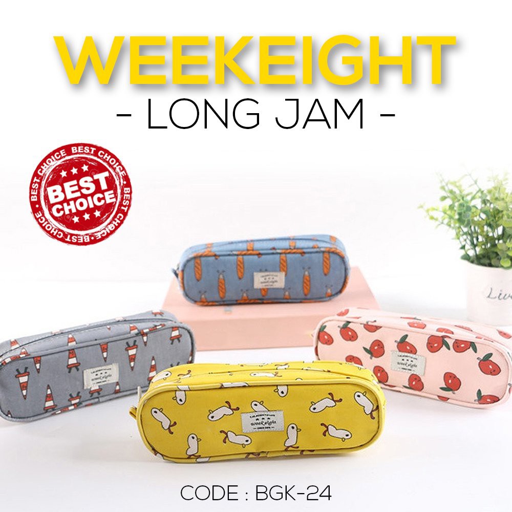 

Kotak Pensil - pensil case korean style LONG JAM WEEKEIGHT