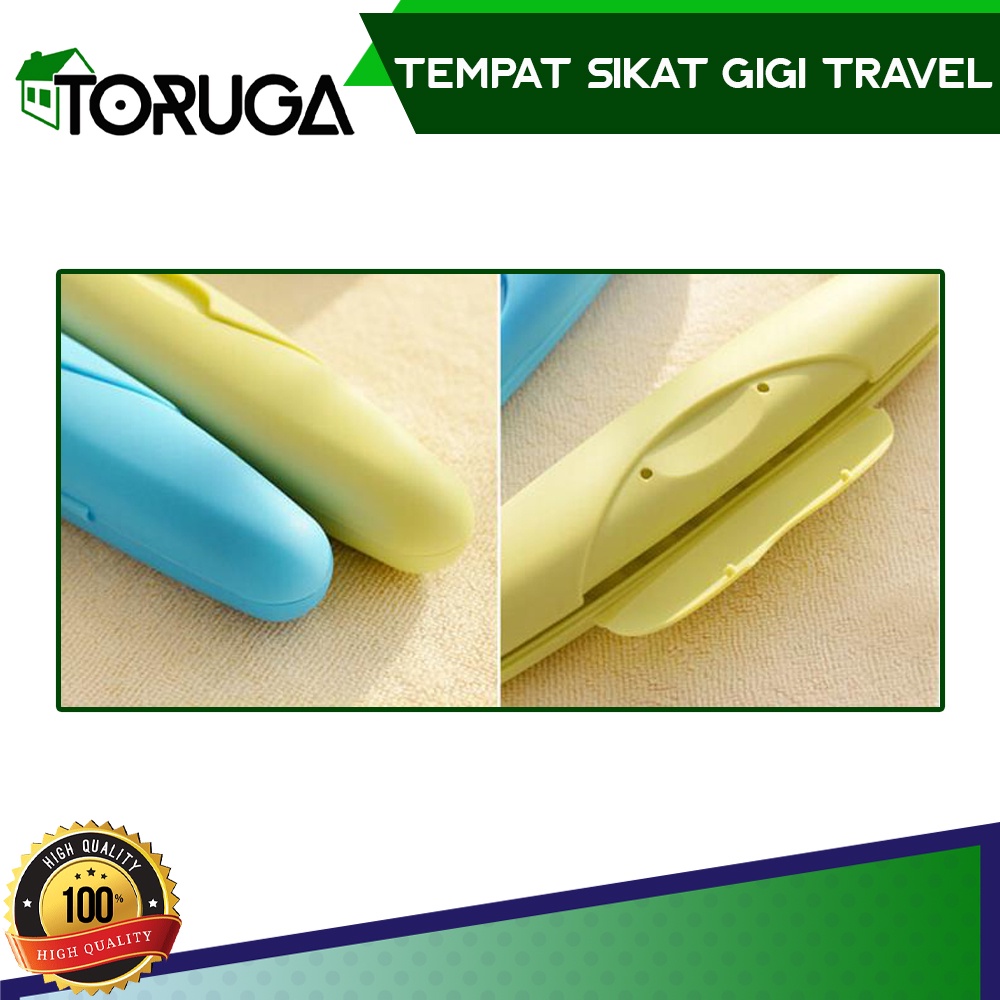 Tempat Organiser Sikat Gigi Odol Travel Bepergian Praktik Murah Higienis Toothbrush Box Kotak