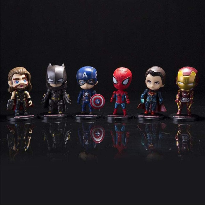 Figure Avengers Set 6 in 1 Pajangan Action Hiasan Dekorasi Figur Avenger Marvel