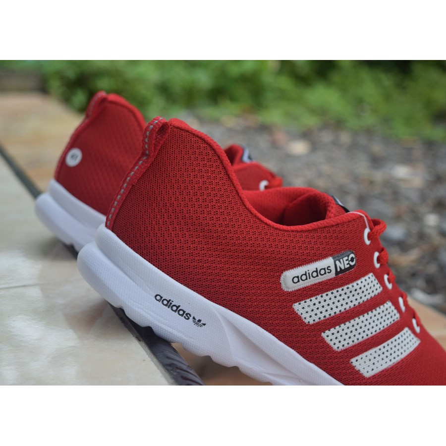 Sepatu Adidas Neo Running Pria Merah Olahraga