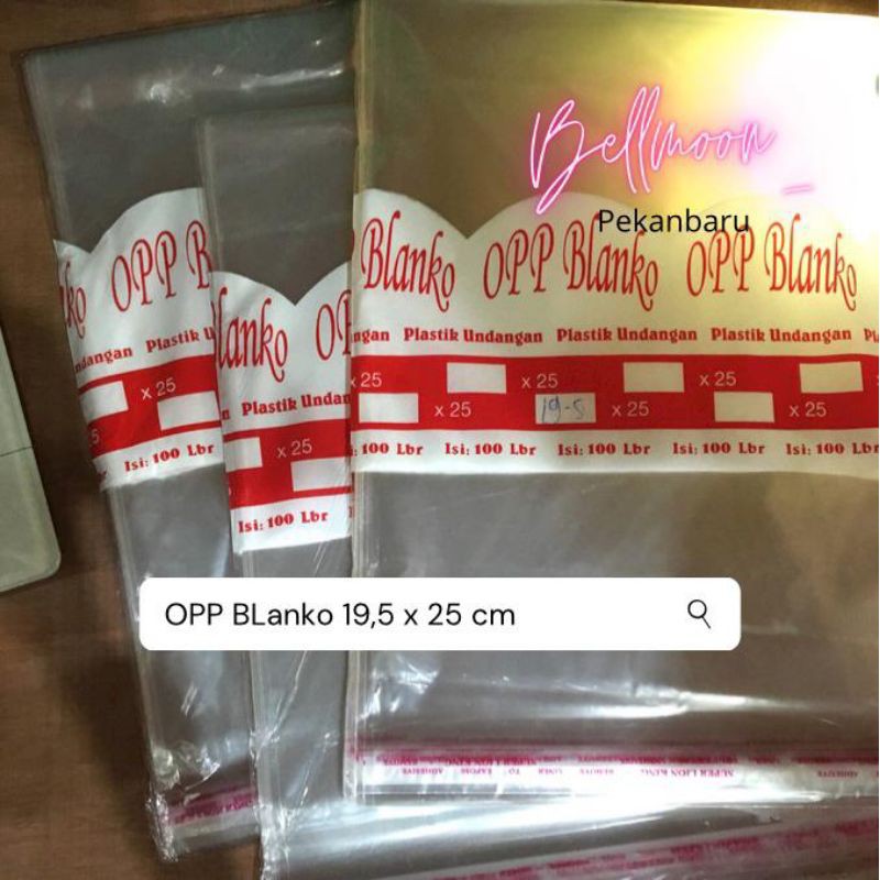 

OPP Blanko 19,5x25 cm/ OPP seal lem isi 100 lbr