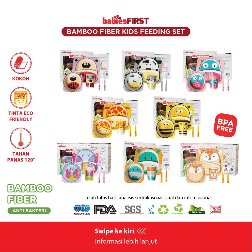 BabiesFirst Feeding Set Animal BF501 - Peralatan Makan Bayi