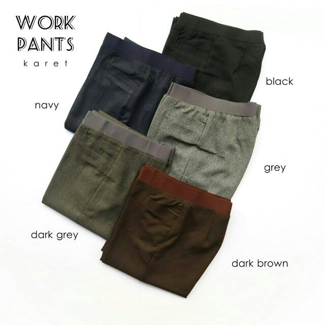 Celana Kerja Wanita Panjang Work pants karet (jumbo)