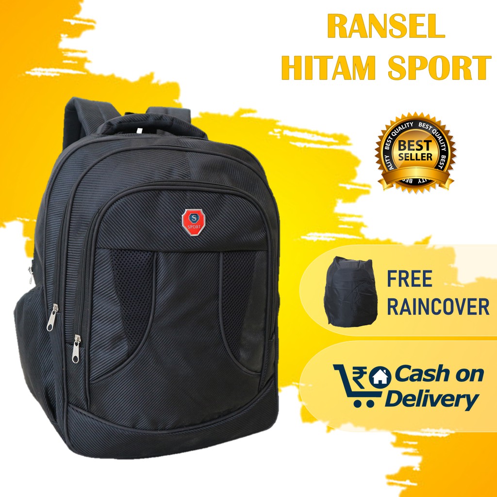 Tas Ransel Sekolah SMP SMA Cewek Cowok Berkualitas Backpack Laptop Kuliah Kerja Murah FREE Raincover