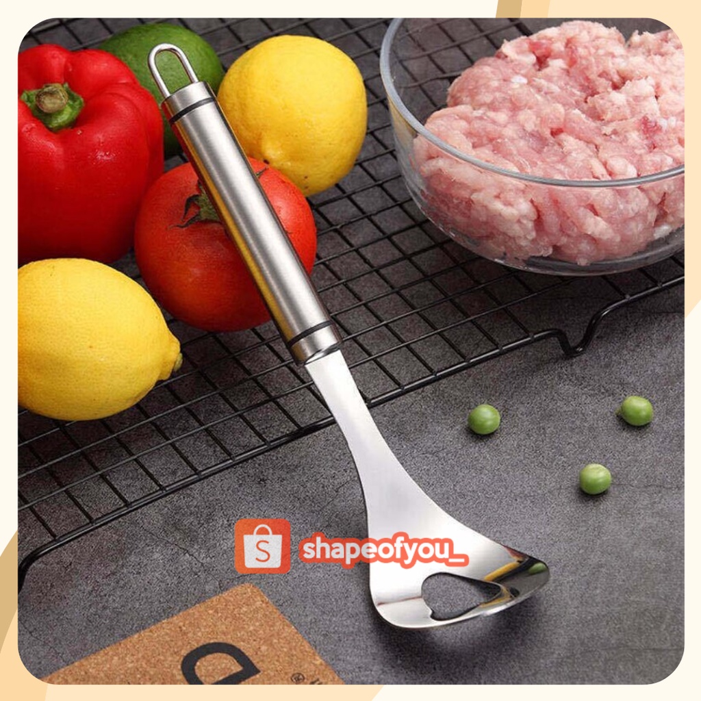 Alat Sendok Cetakan Bakso Bulat Manual Stainless Bahan Stainless Anti Lengket Sendok Pembuat bakso Stainless Meat Ball Maker