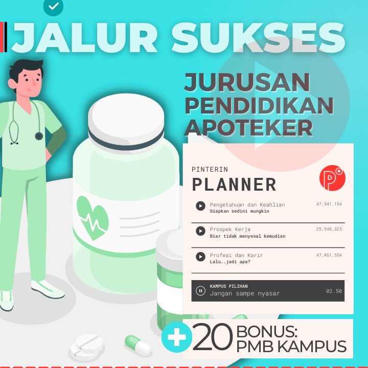 

Daily Planner Kuliah Jurusan Pendidikan Apoteker | SNMPTN-SBMPTN-UTBK Weekly Binder Loose leaf B5