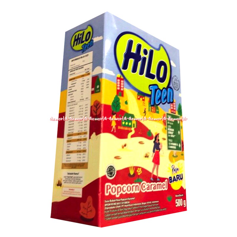 Hilo Teen Popcorn Caramel 500gr Susu Untuk Kalsium Pertumbuhan Tulang Hailo Ten Rasa Pop corn Karamel 500gr