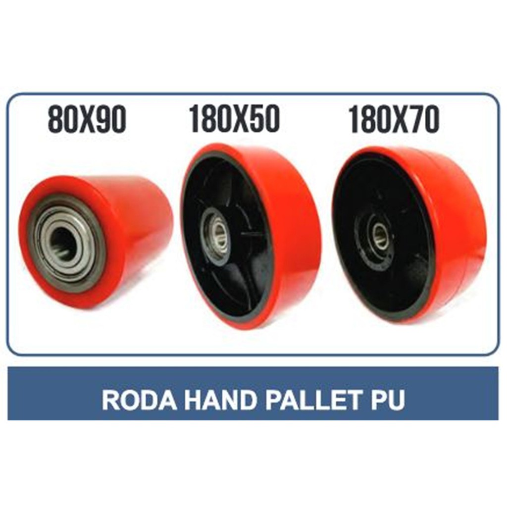 Roda Hand Pallet PU SLRD07-070 Ukuran 180X70 mm Solid