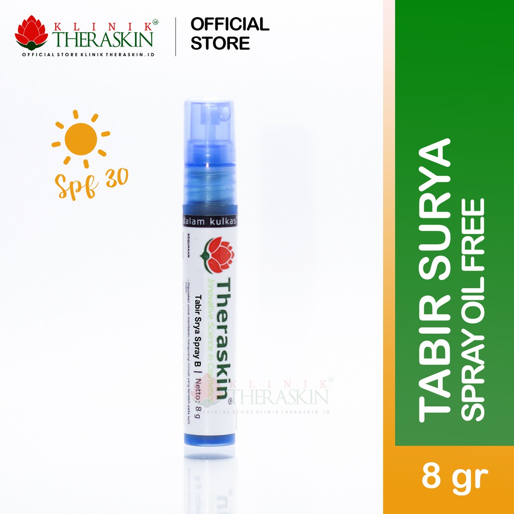 Theraskin Spray Strong SPF30 / Tabir Surya/Krim Siang Theraskin Spray / Kulit Sangat Berminyak 8ml