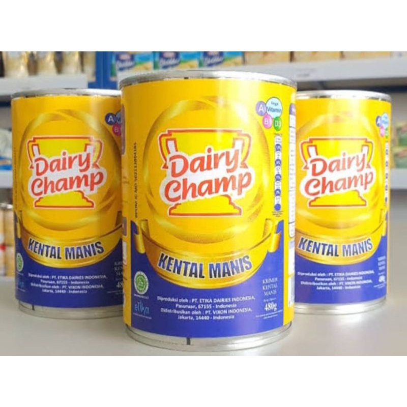 

Dairy Champ Susu Kental Manis Kaleng Kemasan 485 Grm