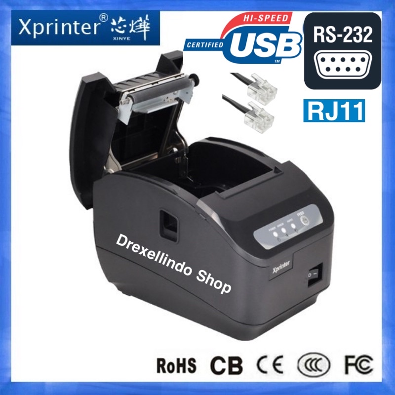Xprinter Printer Thermal 80mm XP-Q200II - USB SERIAL RS232