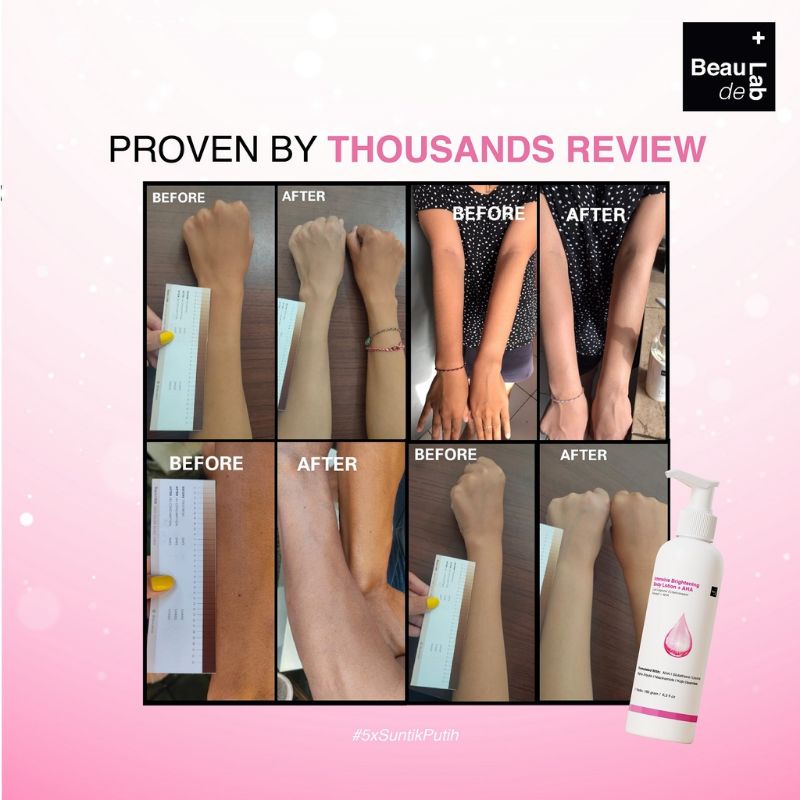 Beaudelab Brightening Body Lotion AHA krem pemutih memutihkan tubuh