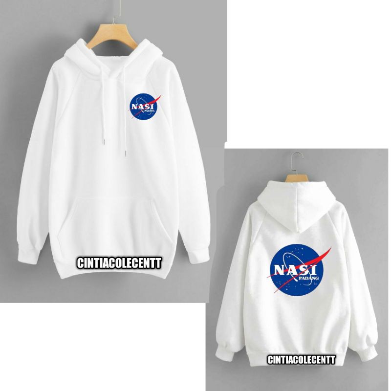 JAKET SWEATER HOODIE JUMPER PRIA SABLON NASI PADANG BAHAN COTTON FLECEE PREMIUM