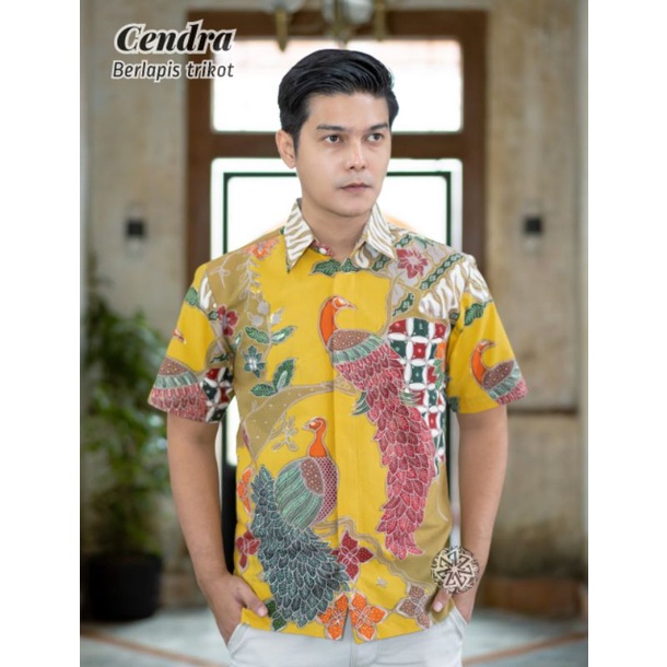 PROMO Batik Pria Premium Batik Tulis Pria Warna Merah Batik Lengan Pendek