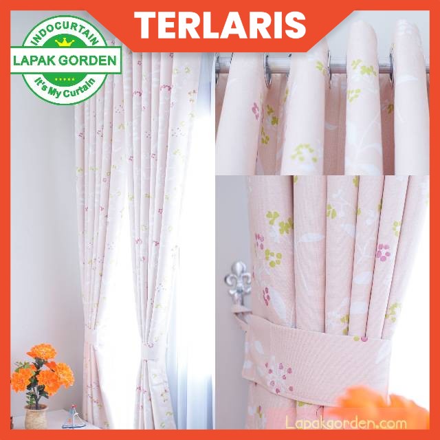 SARAE OFFICIAL - Gorden Katun Blazer Sakura Gordyn Gorden terlaris tinggi 200 dan 150cm COD TERLARIS