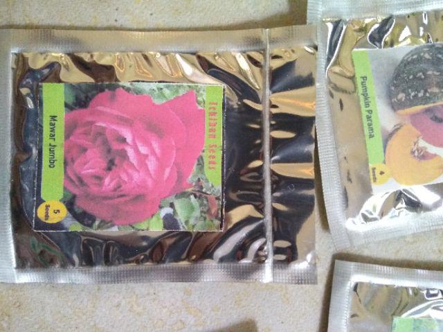 Benih Bibit Biji Bunga Mawar Jumbo Kemasan Alumunium Foil