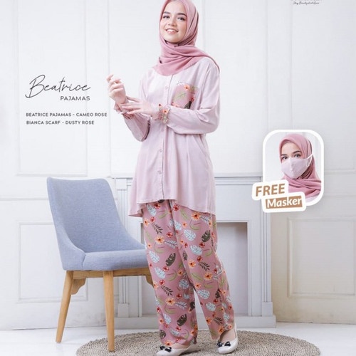 Piyama Beatrice pajama by cotton chic terbaru 2022