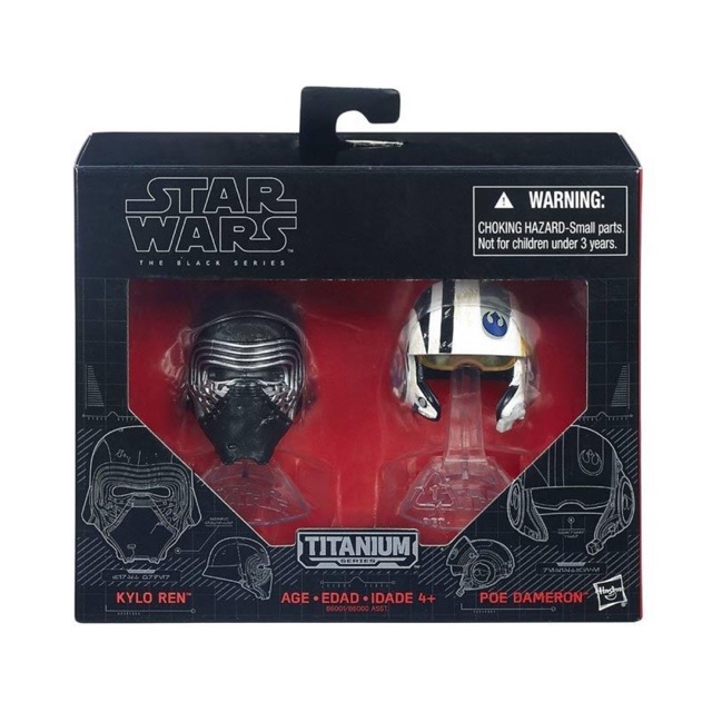 Hasbro Star Wars Titanium Series 01 Kylo Ren & Poe Dameron Action Figure Helmet