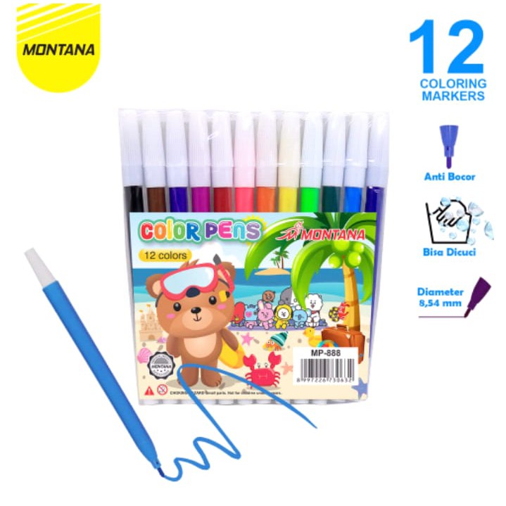 

MONTANA Market/ Spidol 12 Warna (MP-888)