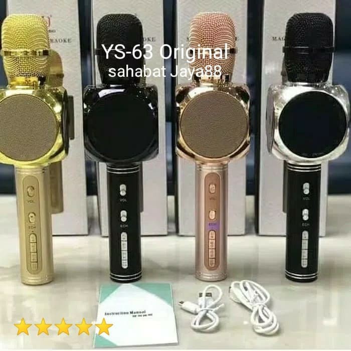 Mic SU YOSD YS 63 Bluetooth Wireless Karaoke Microphone Smule Original