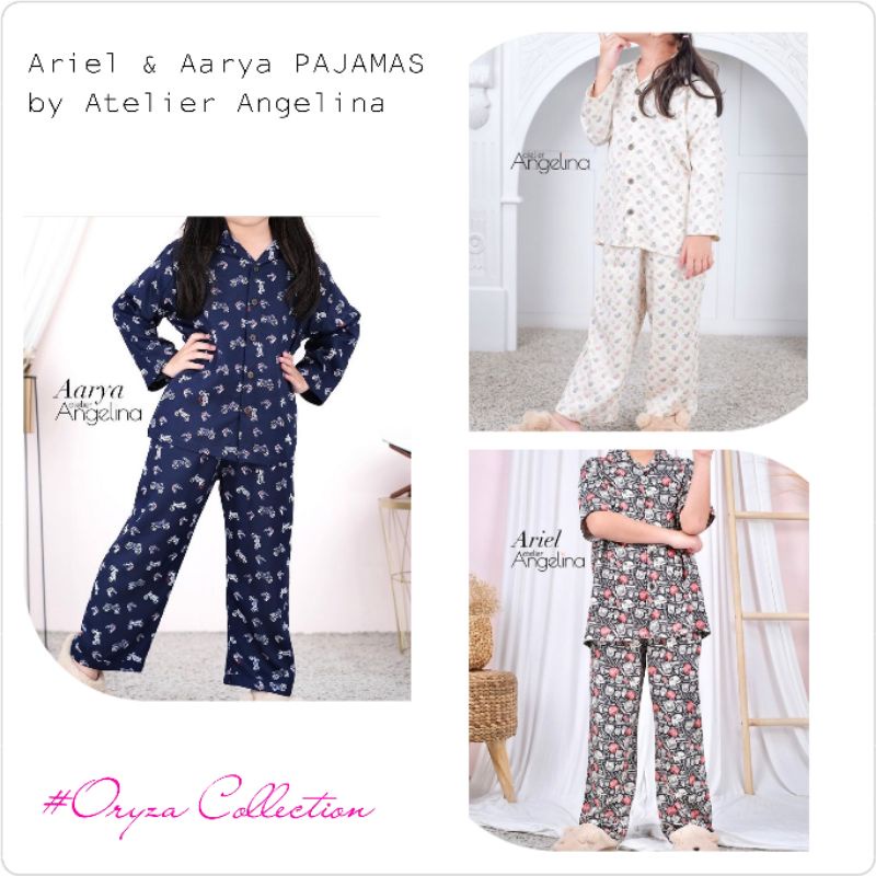 Aarya Pajamas Motor Cross Navy 2-4y, Ariel Baseball black 2-4y, Paisley Ivory 8-10y original by Atel