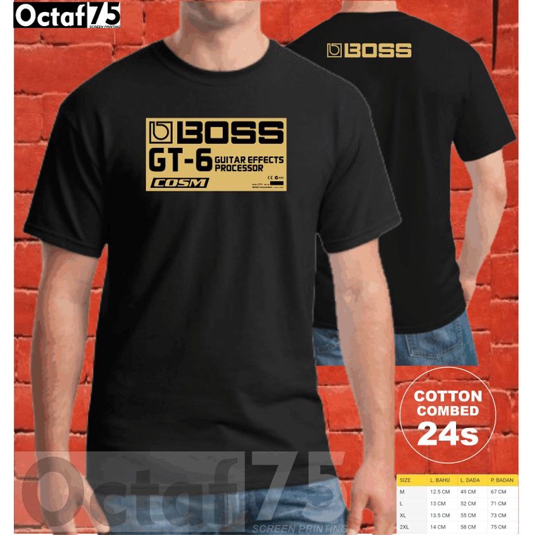 KAOS/BAJU SERI EFEK DIGITAL BOSS GT-6/KAOS MUSIK/BAJU GITARIS/ATASAN PRIA/KAOS DISTRO MUSIK