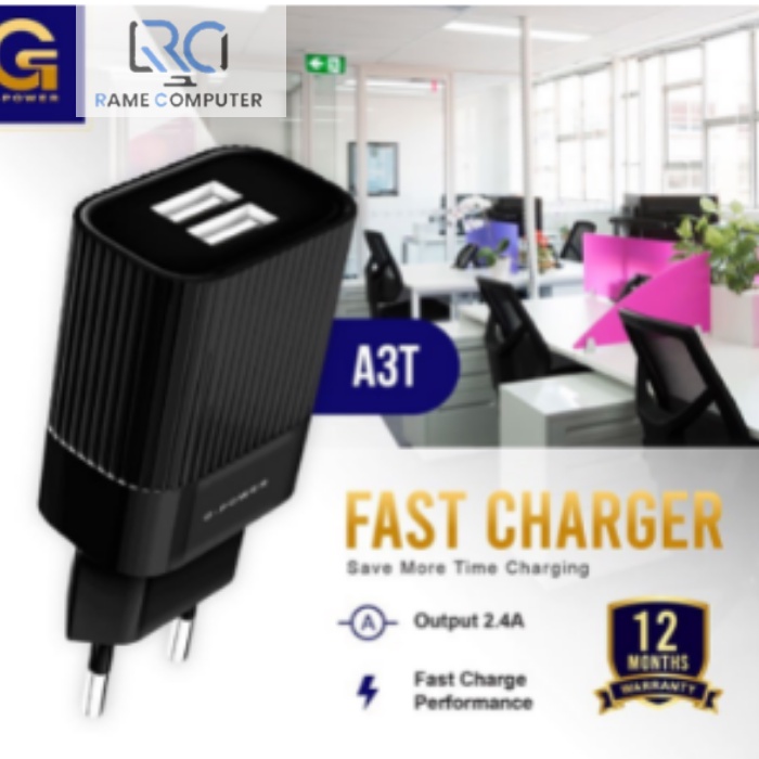 GPOWER Fast Charger A3T with 2 USB 2.4A Output &amp; Fast Charging Performance