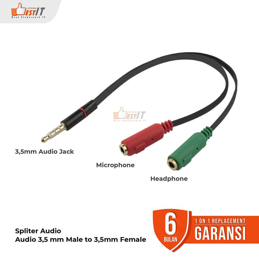 NUZ Kabel Audio Spliter 1-2 untuk Smartphone