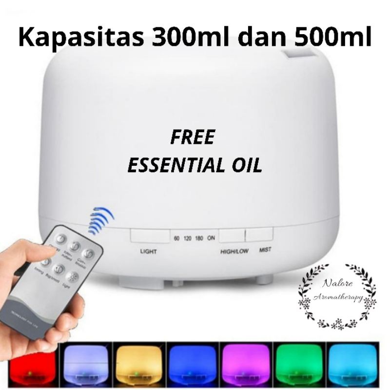 ULTRASONIC AROMA DIFFUSER HUMIDIFIER 300 ML DAN 500 ML