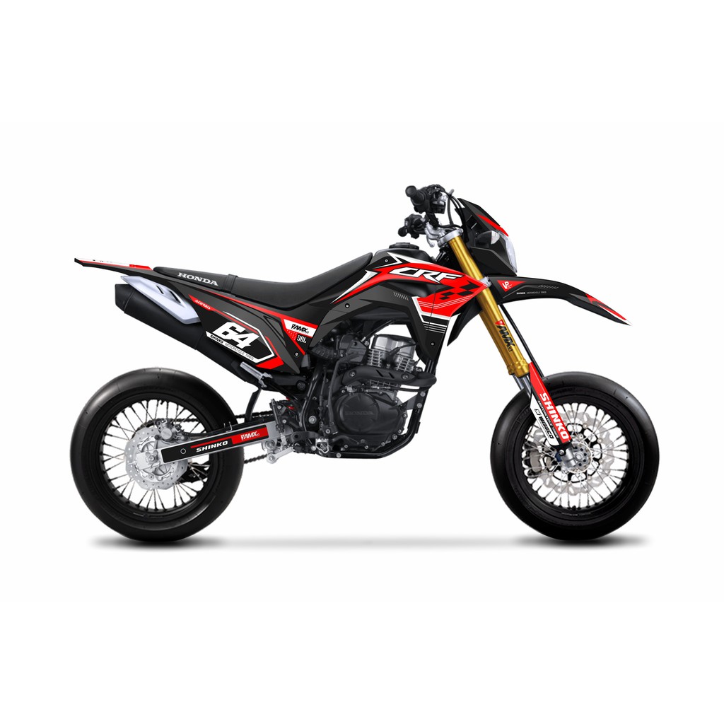DECAL CRF 150L HITAM MERAH
