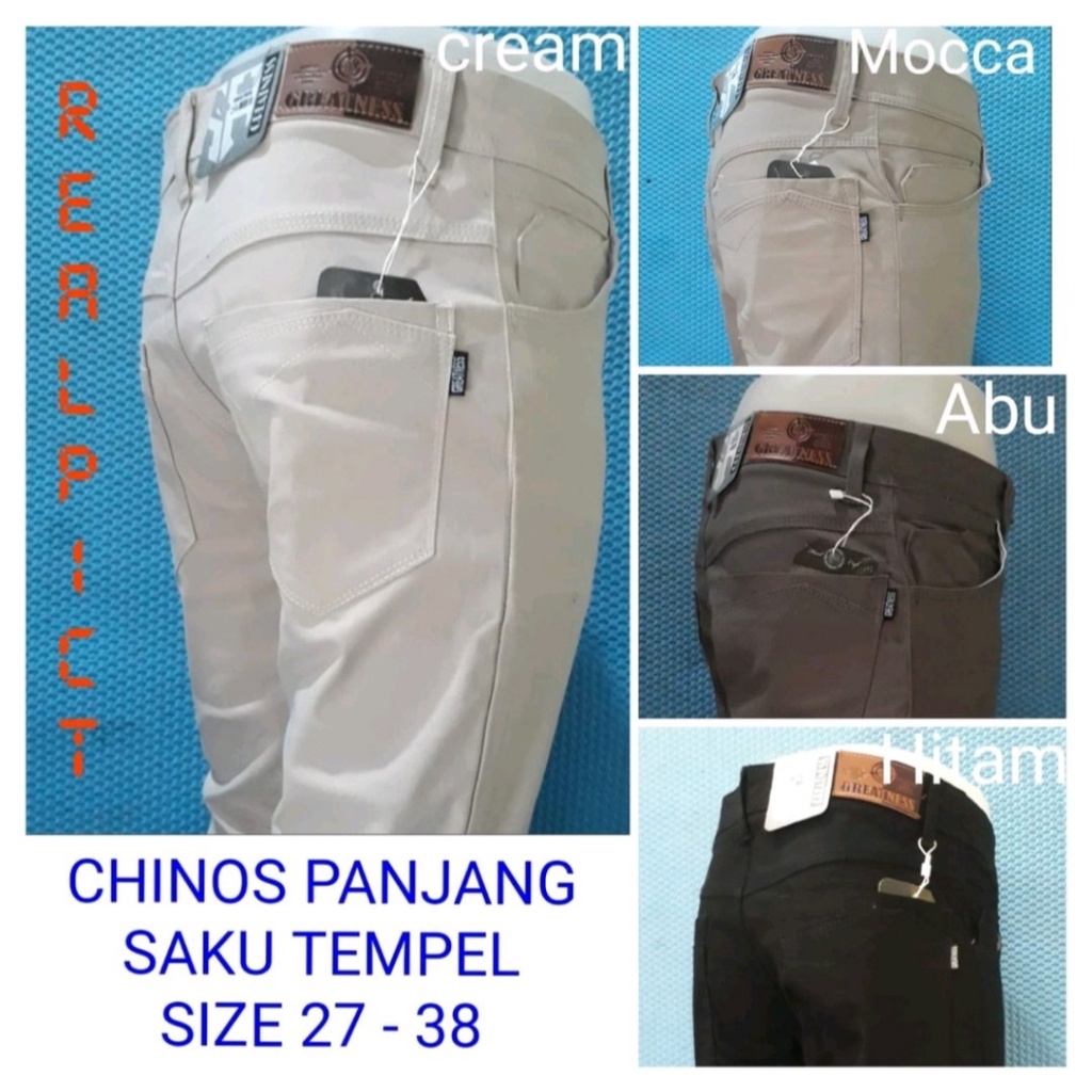 celana panjang chino pria original 100% ngaret - CHINO SAKU TEMPEL  TIZZURO