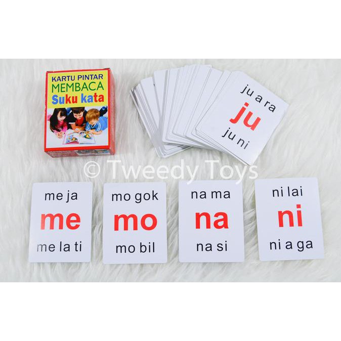 PROMO MURAH Mainan edukasi kartu pintar membaca suku kata STOK TERBATAS