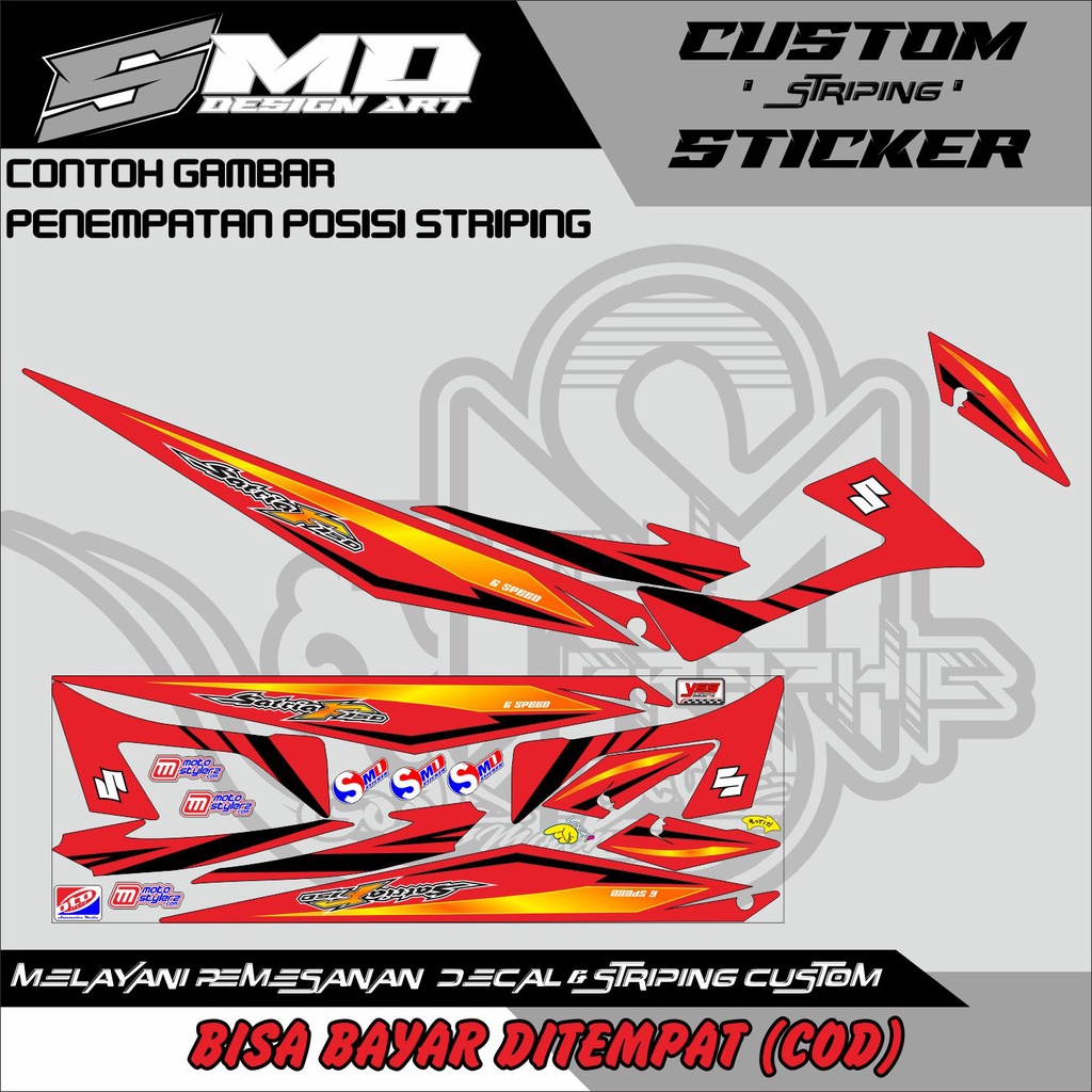 STRIPING VARIASI SATRIA FU FACELIFT SAYAP TYPE S RACING