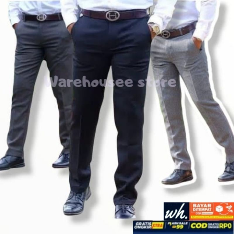 PROMO MURAH !!! CELANA KANTOR SLIMFIT WOLL / CELANA FORMAL / CELANA KANTOR