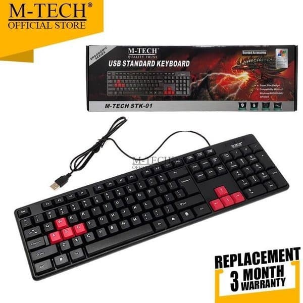 KEYBOARD USB STANDARD M-TECH WIRED STK-01 - MTECH KEYPAD