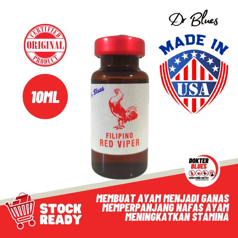 RED VIPER Doping Ayam Petarung - Khusus Ayam Aduan - Doping Ayam Laga ( Resiko Musuh Mati )