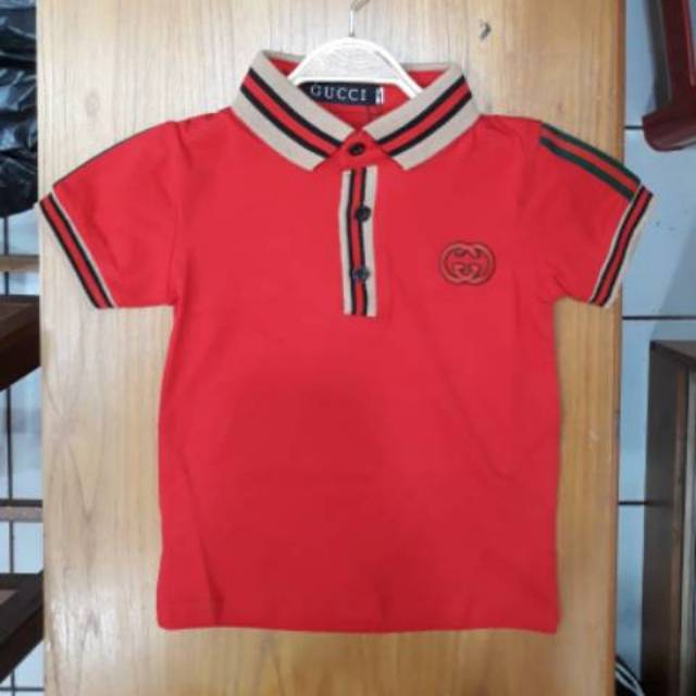 ATASAN KERAH GUCCI IMPORT 2-10TAHUN/KAOS KERAH ANAK GUCCI