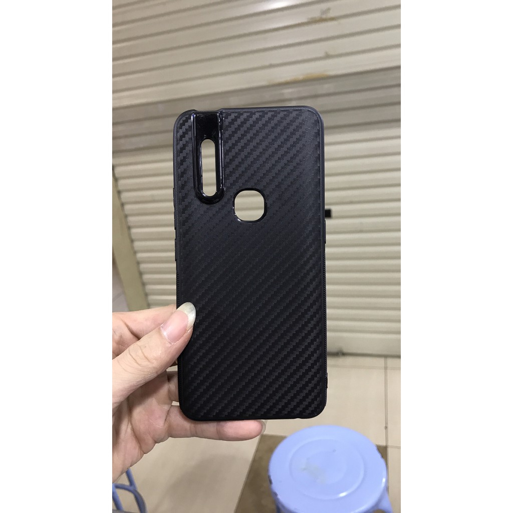 Slim case carbon anti panas black for vivo v15