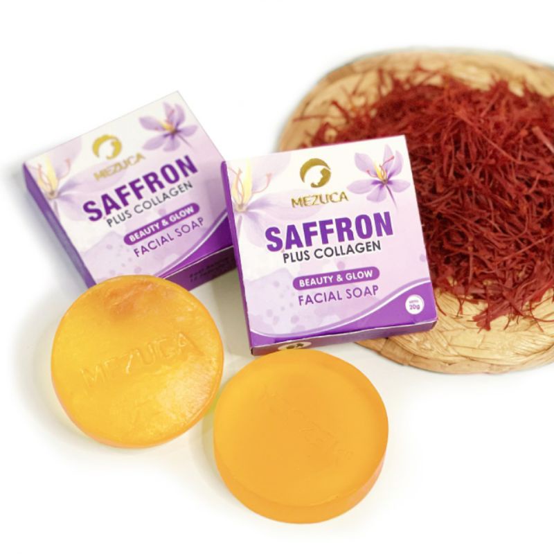 ❤ MEZUCA ❤ Sabun Safron Mezuca Saffron BPOM Pemutih Wajah Alami Original Kecantikan Wajah Glowing - Keluarga ID