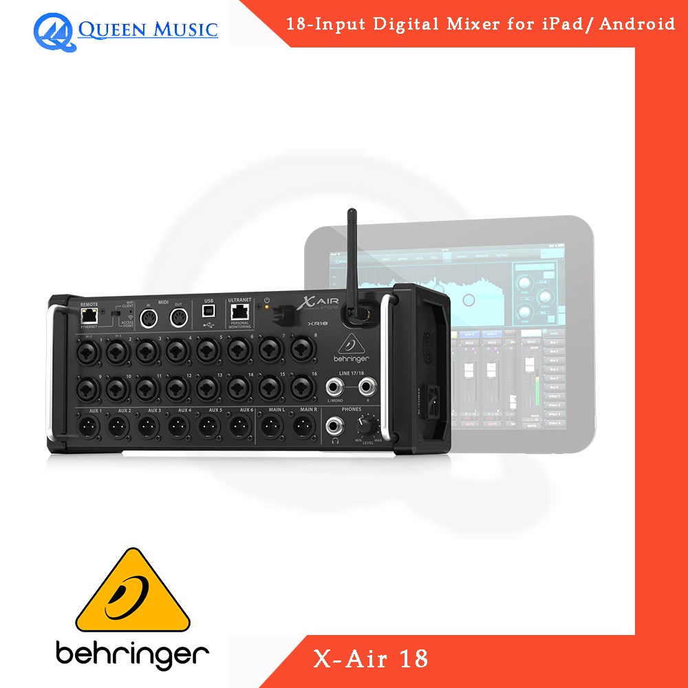 18-Input Digital Mixer for iPad/Android Behringer XAir18 / X Air 18