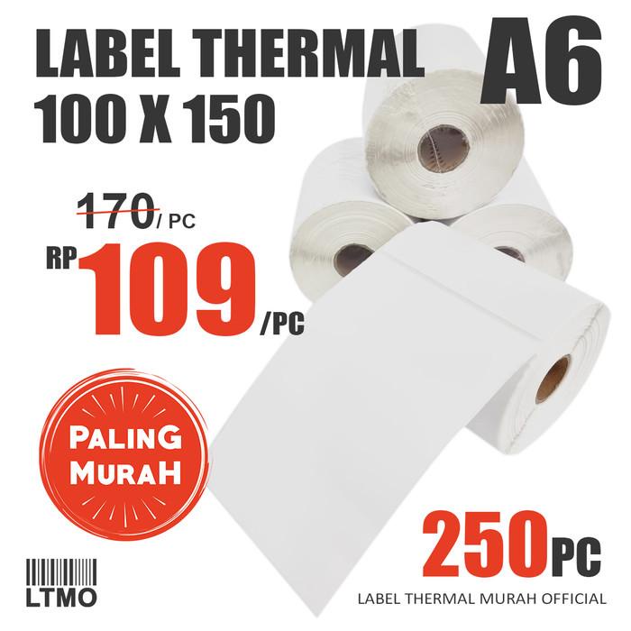 

Kertas | Label Barcode Murah 100 X 150 A6 Kertas Stiker Thermal 250 Pcs