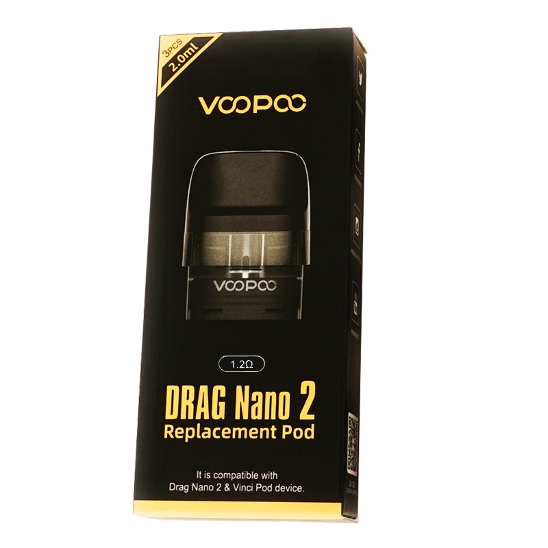 Voopoo Drag Nano 2 Cartridge 1.2 Ohm PACK 3 PCS [ vape / vapor / rokok elektrik ]