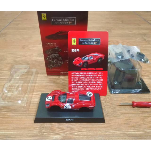 Miniatur Diecast Kyosho Ferrari Minicar Collection IV Ferrari 330 P4 No 21 Le Mans Race Car Vintage