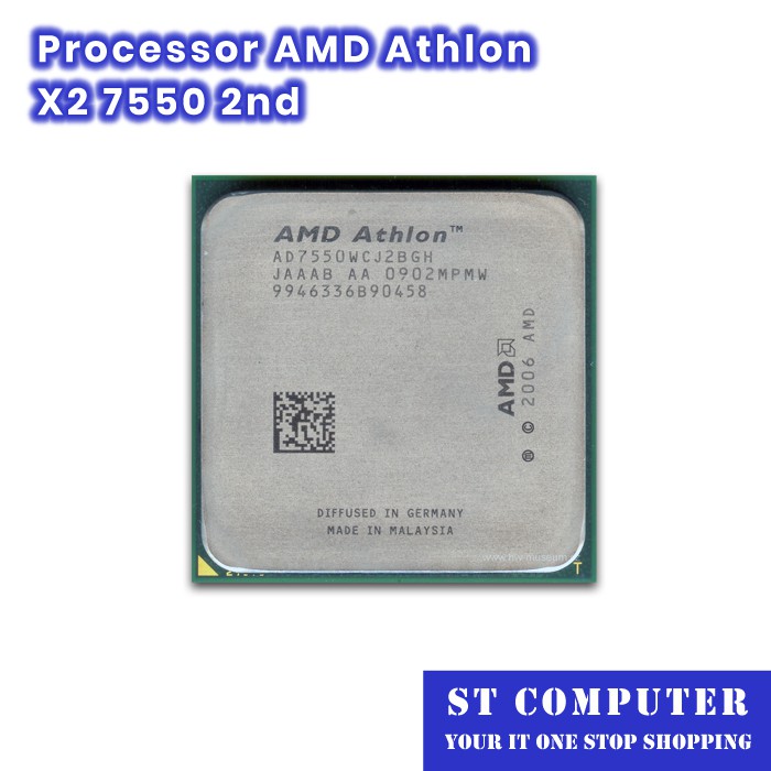Processor AMD Athlon X2 7550 Second prosesor AMD Komponen PC Dekstop Komputer Bekas