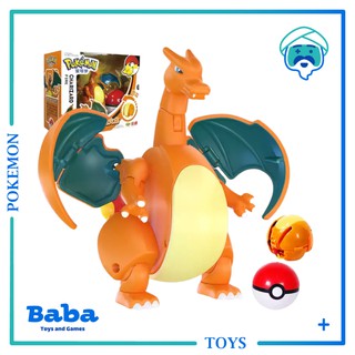  Mainan  Anak Figure Pokemon  Pokeball Deformation Charizard 