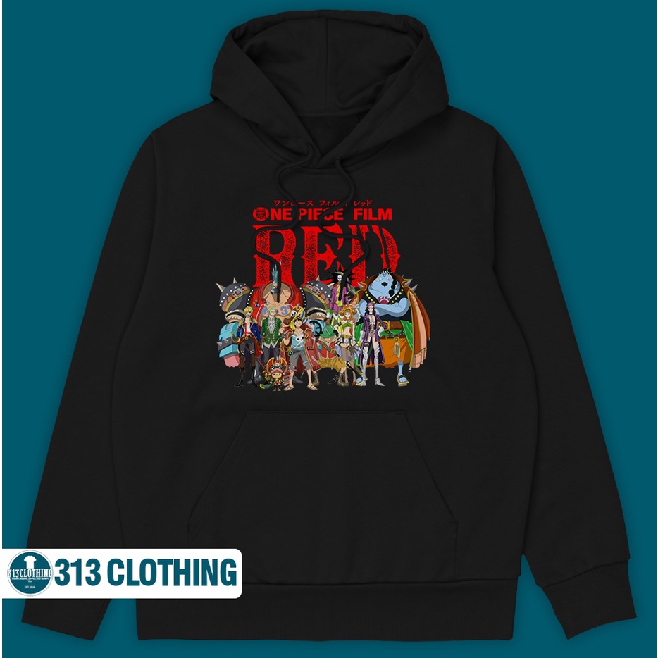 Jaket Hoodie One Piece Film RED Hoodie Sweater One Piece Red Film