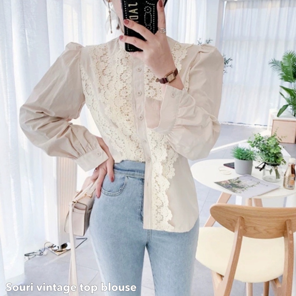 Souri vintage top blouse -Thejanclothes