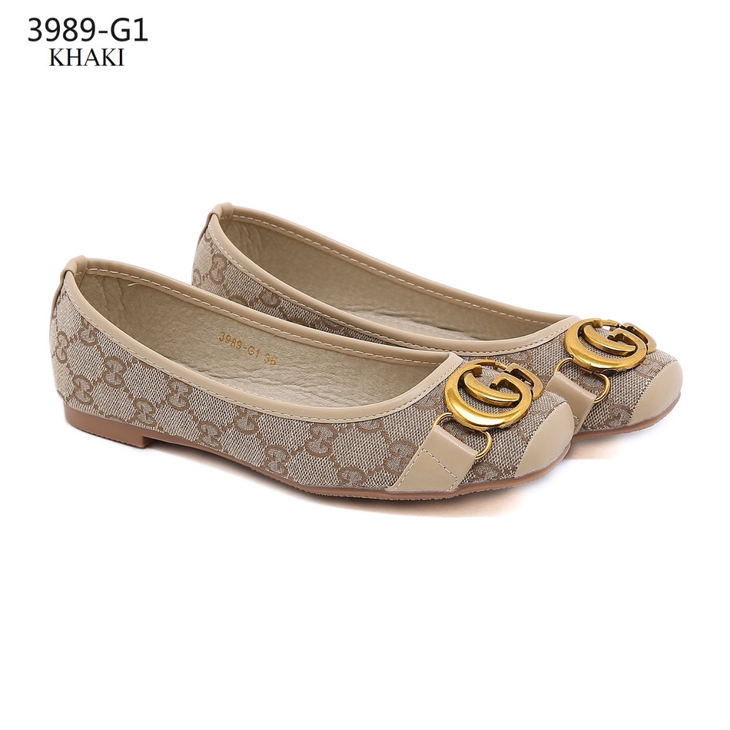 GC GG Marmont Canvas Flat Shoes 3989-G1