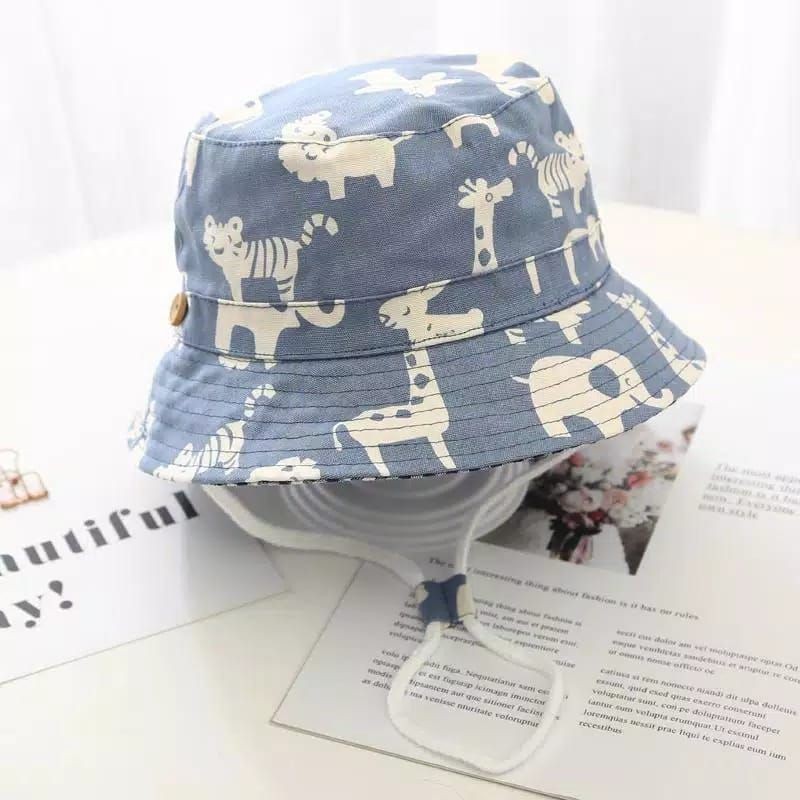 Bucket hat HIGH QUALITY Dino Navy UnserSea Topi pantai bayi 0-2 thn Import CBKS VC