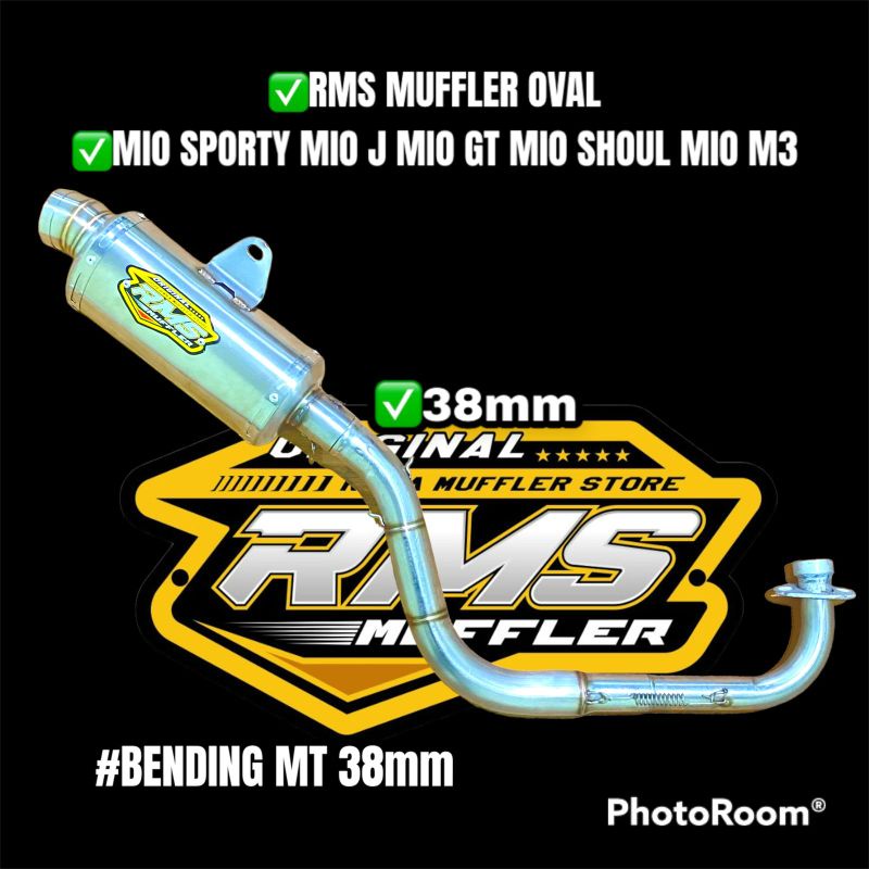 KNALPOT OVAL RMS MUFFLER MIO SPORTY MIO J MIO M3 MIO GT MIO SHOUL X RADE DIAMETER 38 BENDING